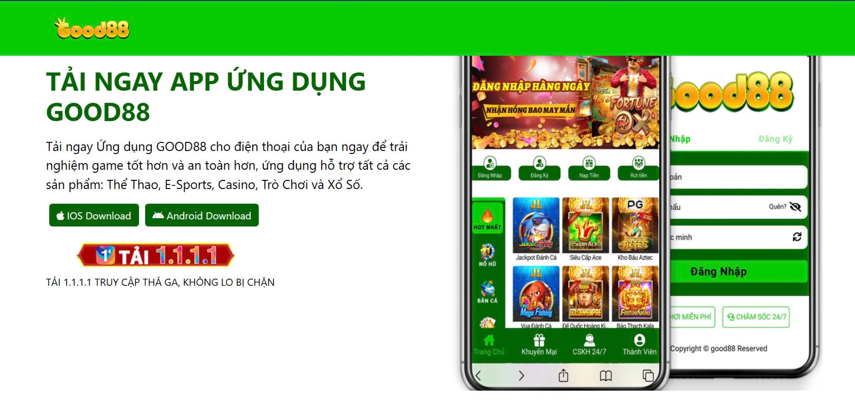Hưỡng dẫn tải app good88